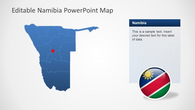 Slide with Location Markers – Namibia PPT Map