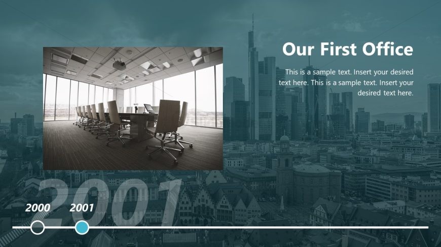Editable Corporate History Timeline PPT Template