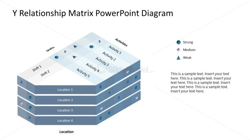 Editable Relationship Matrix PowerPoint Slide