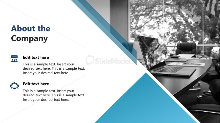 Editable Professional Blue Business PPT Template