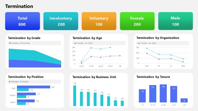 Termination Slide – HR Dashboard Template