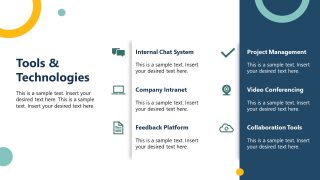 Internal Communication Template Slide with Infographics 