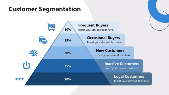 Customer Segmentation Pyramid Diagram Slide