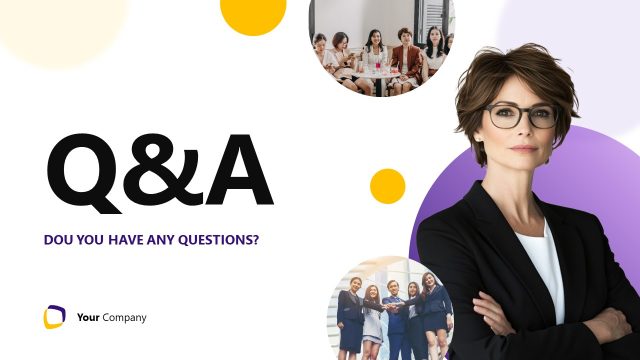 Q&A – Minimalist Company Profile PowerPoint Slide