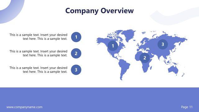 Company Overview Slide with Map Diagram