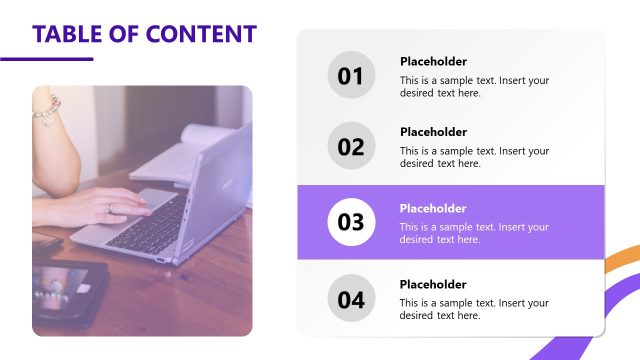 Table of Contents Slide – Social Media Marketing Slide