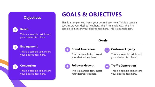 Goals & Objectives Presentation Slide