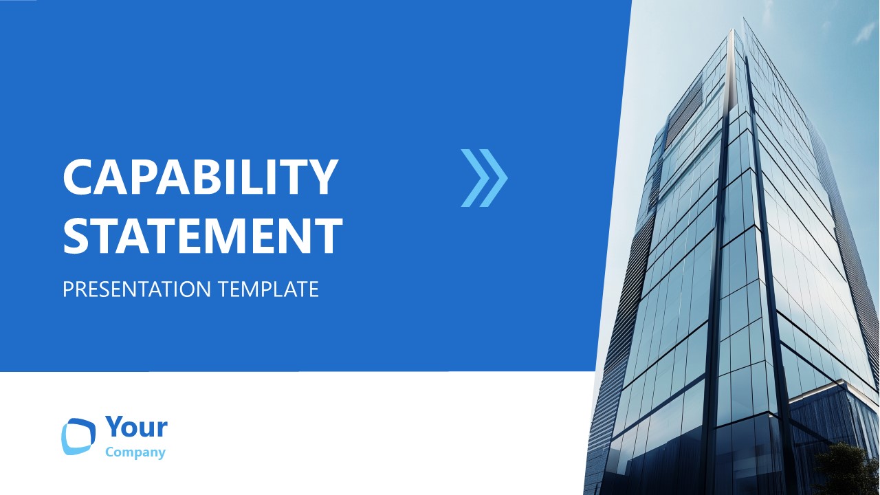 Title Slide for Capability Statement Template 