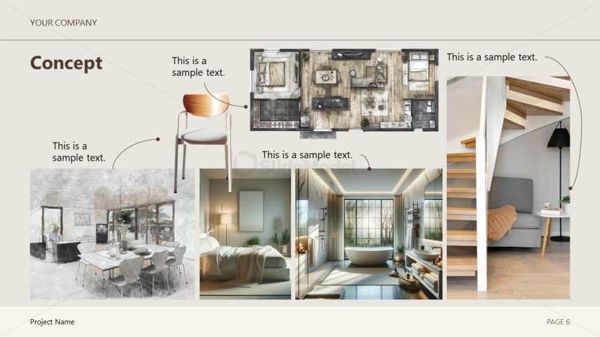 Customizable Interior Design Project Proposal PPT Template