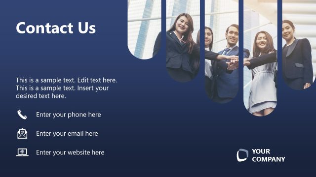 Contact Us Slide – All Hands Strategy Session PPT Template