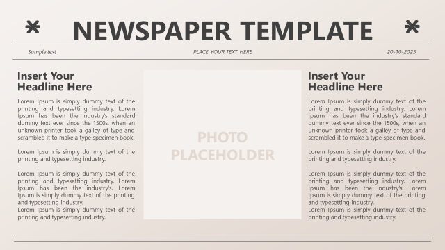 Customizable Newspaper PPT Template