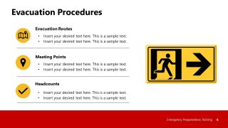 Creative Slide for Presenting Evacuation Procedures of Emergency