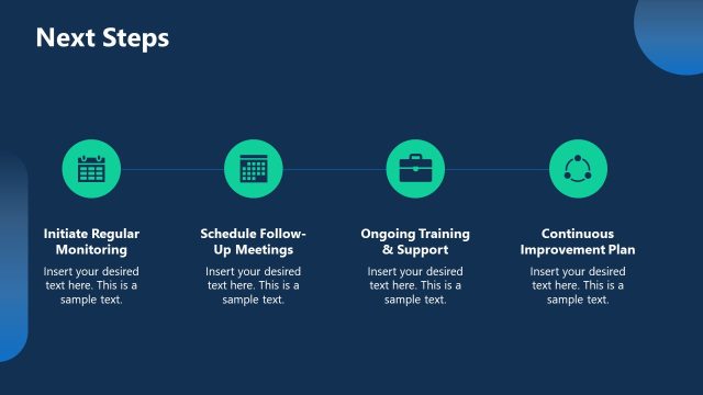 Slide for Next Steps Presentation with Icons