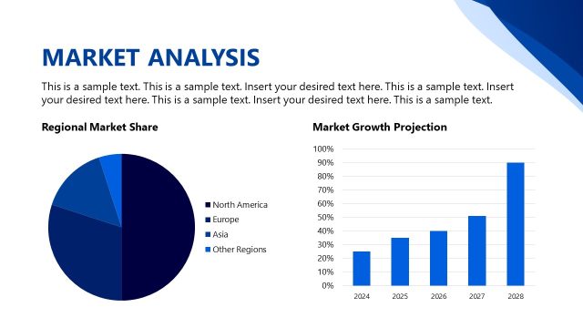 Market Analysis Slide with Data Visualizations – Business Overview Template