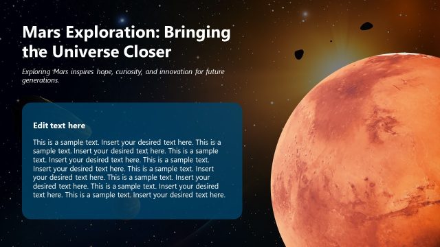 Exploring Mars Template – Introduction Slide