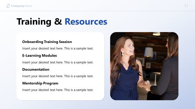 Training & Resources Overview Presentation Slide Template