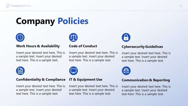 Company Policies Creative Slide Template
