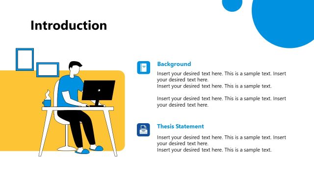 Editable Introduction Slide – Essay Presentation Template
