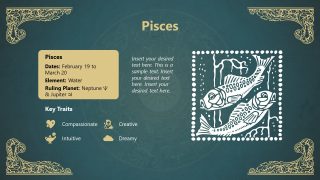 Slide for Pisces - Zodiac Signs Template