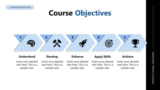 Course Objectives Infographics Slide – Course Outline