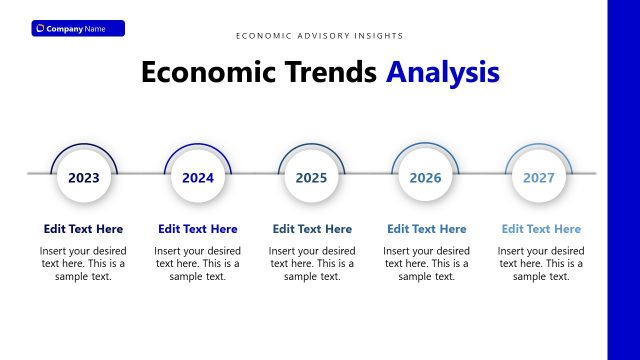 Economic Trends Analysis Timeline Slide