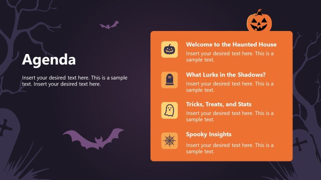 Slide for Agenda Presentation – Scary Haunted Template