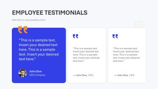 Employee Testimonials Slide - Corporate Culture Presentation Template