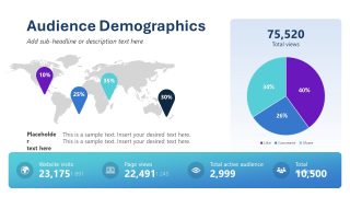 Map Diagram Slide - Social Media Marketing Template 