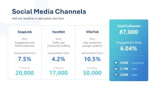 Stats Display Slide - Social Media Marketing Template for PowerPoint 