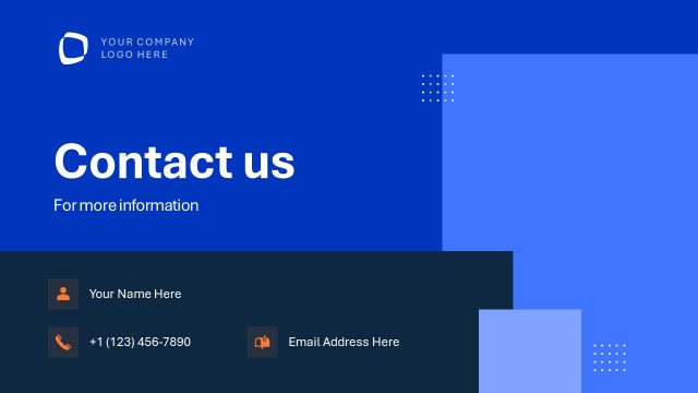 Contact Us Slide – Professional Report PPT Template Design
