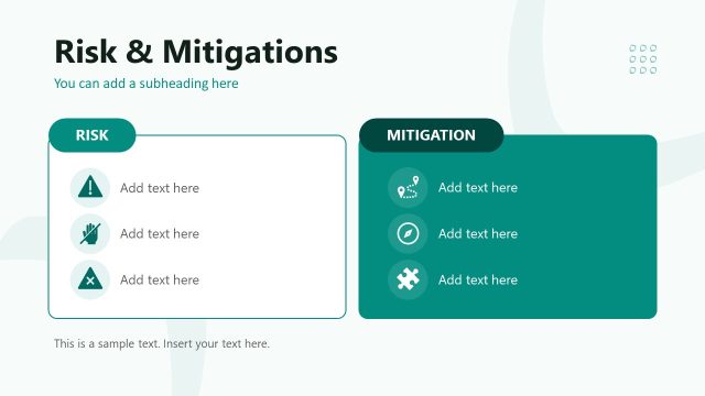 Risk & Mitigations – Crowdfunding Pitch Deck Slide Layout