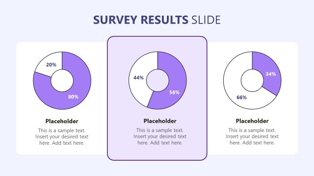Three Donut Charts for Data Display – Survey Presentation Template