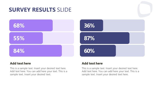 Survey Presentation Template with Bar Chart