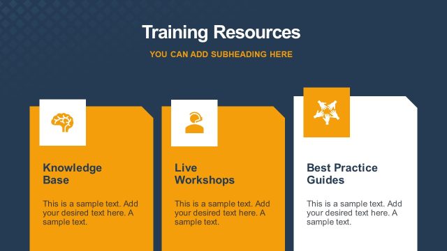 Training Resources Infographics Slide – Key Customer Onboarding Presentation Template