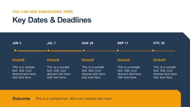 Key Dates & Deadlines Discussion Slide – Key Customer Onboarding Template