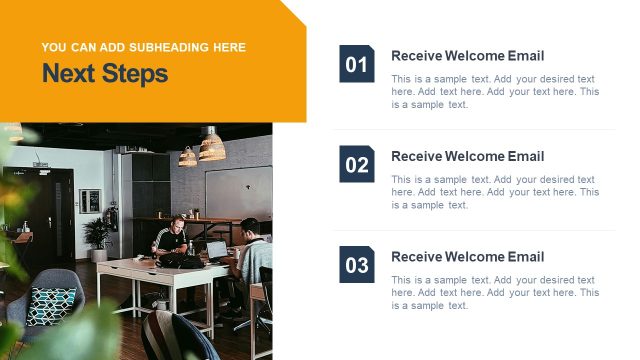 Next Steps Slide – Key Customer Onboarding Presentation Design