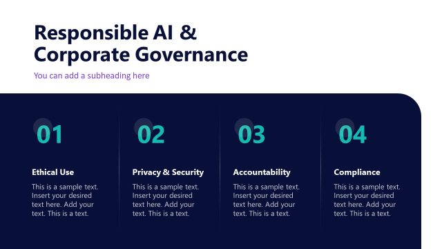 Responsible AI & Corporate Governance PowerPoint Slide