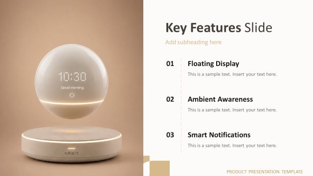 Key Features PowerPoint Slide – Orbit Product Template