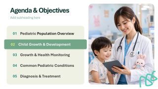 Agenda Slide for PowerPoint - Pediatrics PPT Layout