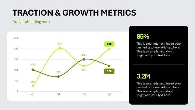 Traction Slide with Line Graph and Notes Segment