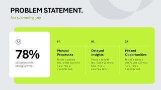 Problem Description Slide Template for Pitch Deck 