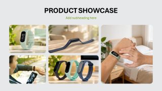 Product Display Slide with Five Sections