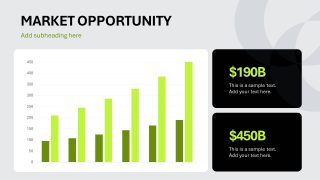 Market Opportunity Slide with Bold Numbers & Bar Graph