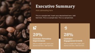 Coffee Rebranding Template Slide for Corporate Summary 