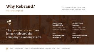 Coffee Rebranding Template Slide for Reasons Overview 