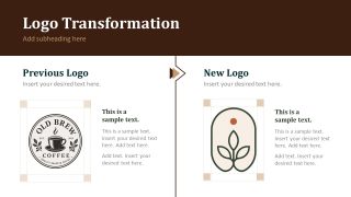 Comparison Slide for Logo Transformation Presentation