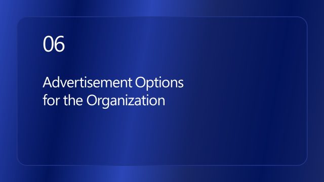 Advertisement Options Section Heading Slide
