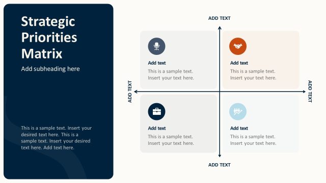 Strategic Priorities Matrix PowerPoint Slide