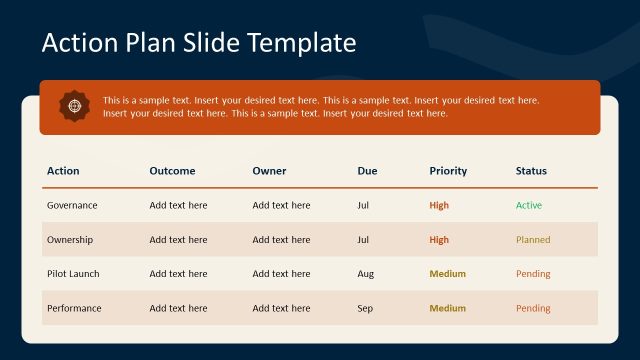Action Plan PowerPoint Slide Template