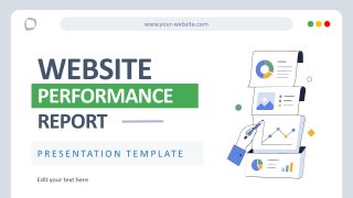 Website Performance Template with Data Charts Infographics 
